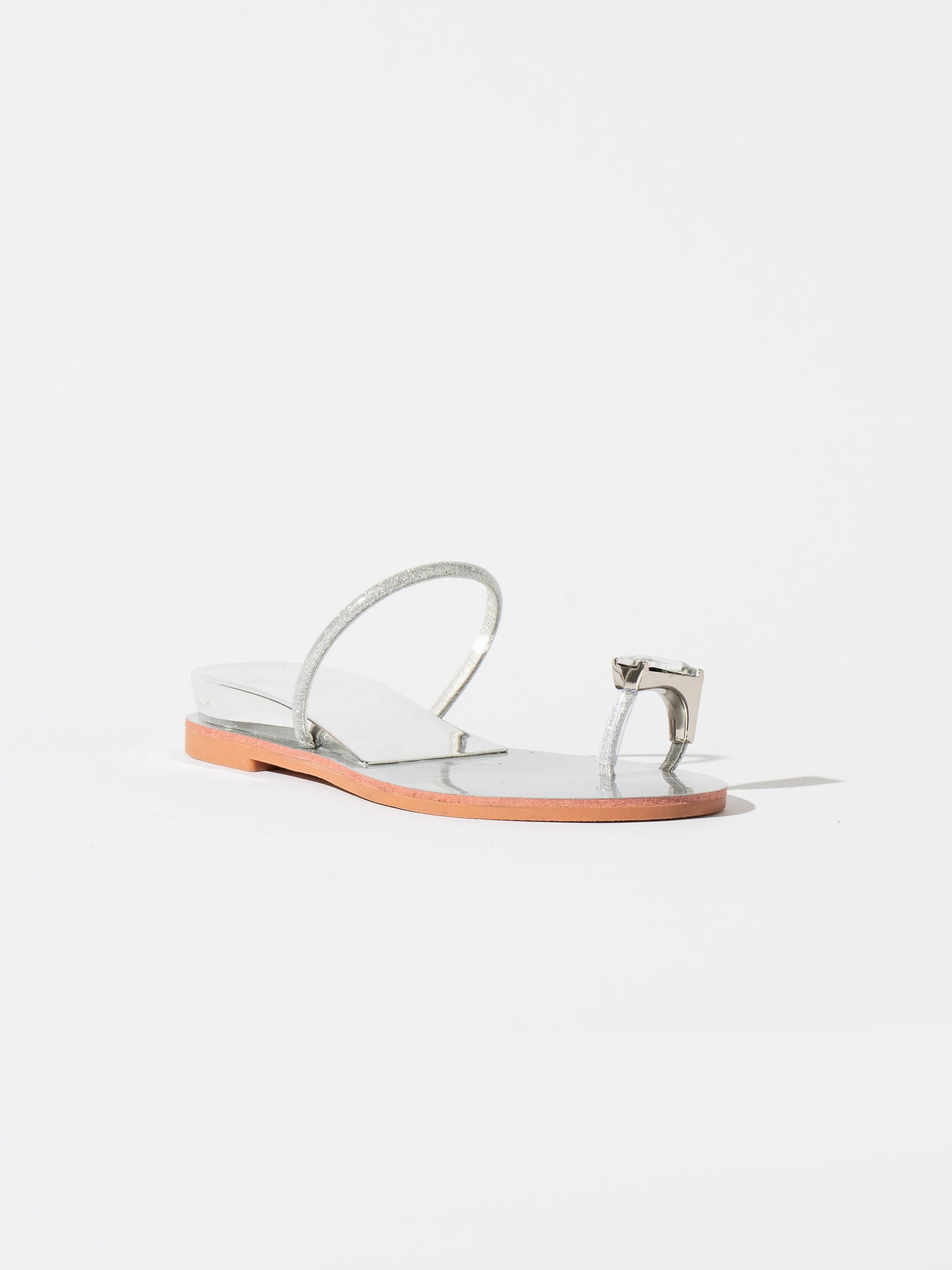 Infini Dimond Ring Flats - Glass Silver
