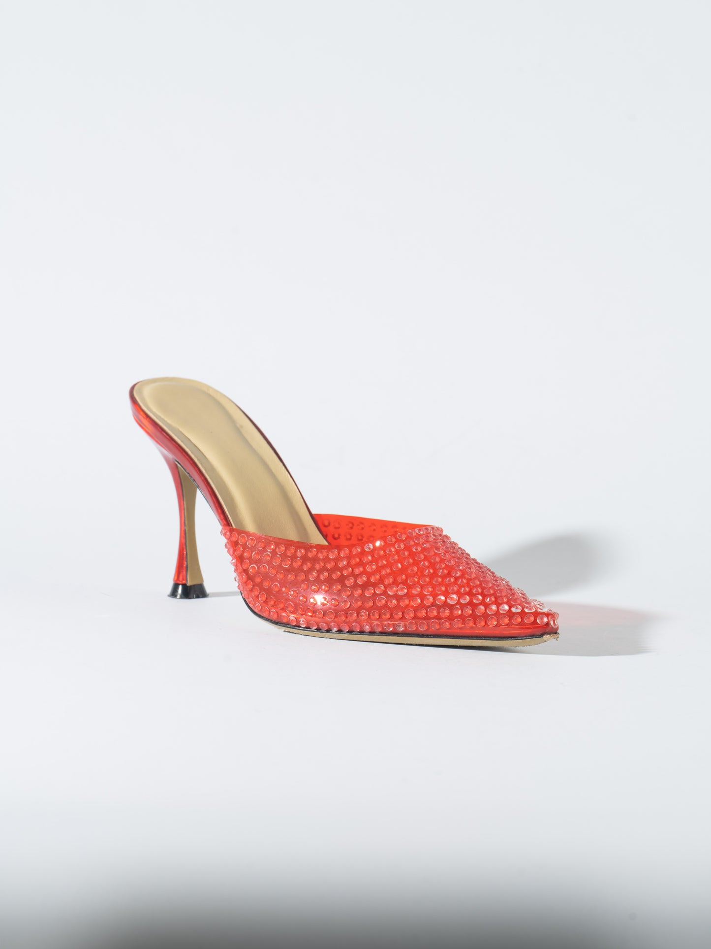 Moonlight Crystal Embellished Sandals - Watermelon Red