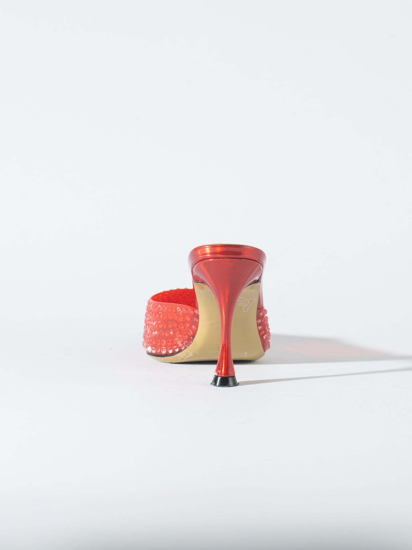Moonlight Crystal Embellished Sandals - Watermelon Red